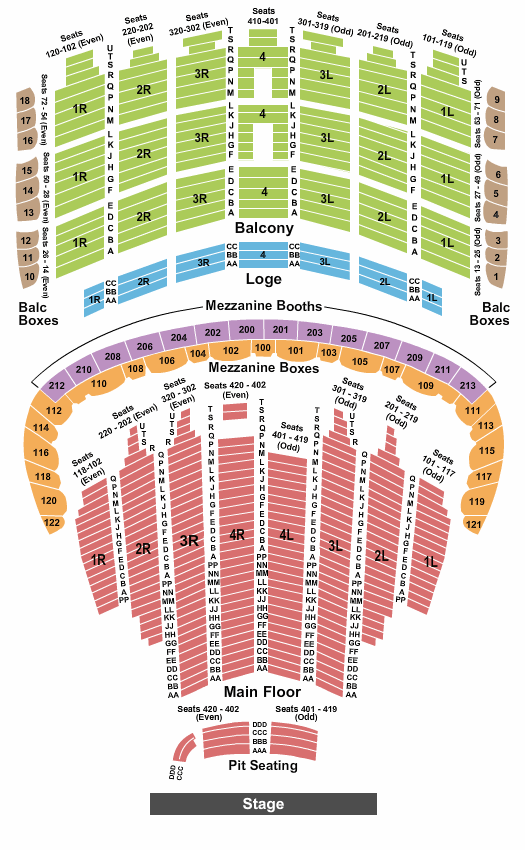 The Chicago Theatre John Prine Seating Chart